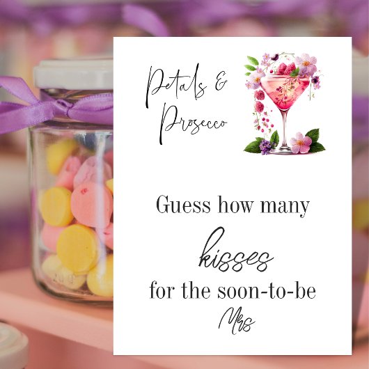 Petals & Prosecco Brautparty Guess Game Poster