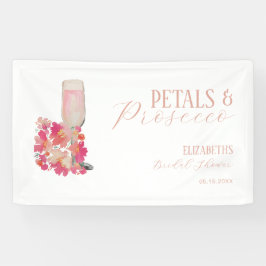 Petals & Prosecco Brautparty Hintergrund Rosa Banner