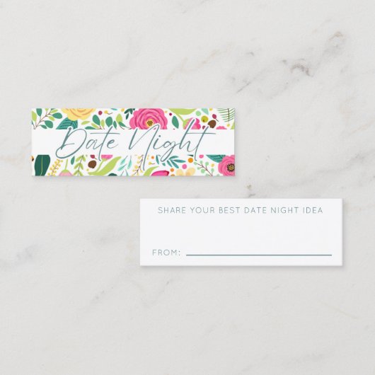 Petals Prosecco Brautparty Mini Visitenkarte (Vorne/Hinten)