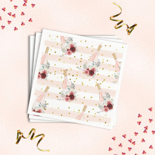 Petals & Prosecco Brautparty Napkins Serviette