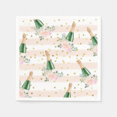 Petals & Prosecco Brautparty Napkins Serviette (Vorderseite)