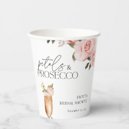 Petals & Prosecco Brautparty Pappbecher