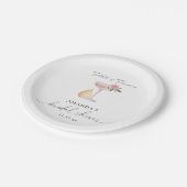 Petals & Prosecco - Brautparty Pappteller (Schrägansicht)