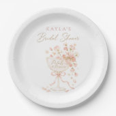 Petals & Prosecco Brautparty Pappteller (Vorderseite)