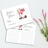 Petals & Prosecco Brautparty Recia Mitteilungskarte