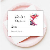 Petals & Prosecco Brautparty Rezept Begleitkarte