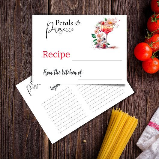 Petals Prosecco Brautparty Rezept Karte