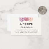 Petals & Prosecco Brautparty Rezept Karte (Vorderseite/Rückseite Beispiel)