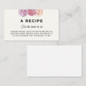 Petals & Prosecco Brautparty Rezept Karte (Vorne/Hinten)