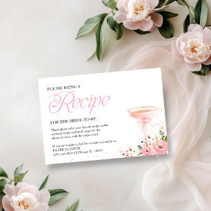 Petals & Prosecco Brautparty Rezeptanfrage Einladung