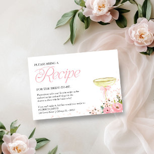 Petals & Prosecco Brautparty-Rezeptanfrage Einladung