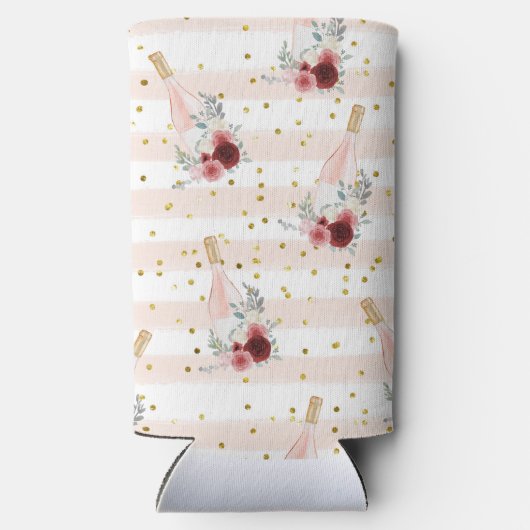 Petals & Prosecco Brautparty Seltzer Can Cooler Selters Dosenkühler (Rückseite)