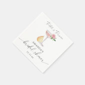 Petals & Prosecco - Brautparty Serviette (Ecke)