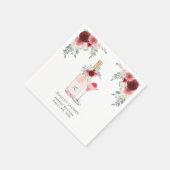 Petals & Prosecco Brautparty Serviette (Ecke)