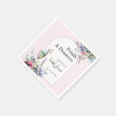 Petals & Prosecco Brautparty Serviette (Ecke)