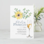 Petals & Prosecco Brautparty Sonnenblumen (Stehend Vorderseite)