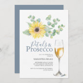 Petals & Prosecco Brautparty Sonnenblumen (Vorne/Hinten)