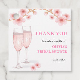 Petals & Prosecco Brautparty Vielen Dank Geschenkanhänger