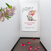 Petals & Prosecco Brautparty Willkommen Banner
