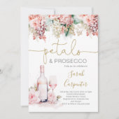 Petals Prosecco Bridal Dusche Einladung (Vorderseite)