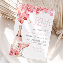 Petals & Prosecco Bridal Dusche Einladung