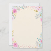 Petals & Prosecco Bridal Dusche Einladung (Rückseite)