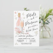 Petals & Prosecco Brunch & Bubbly Brautparty Einladung (Stehend Vorderseite)