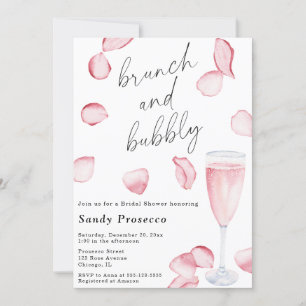 Petals & Prosecco Brunch und Bubbly Bridal Einladung