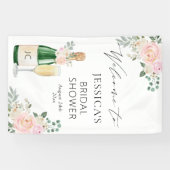 Petals & Prosecco Champagne Begrüßungszeichen Banner (Horizontal)