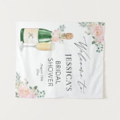 Petals & Prosecco Champagne Begrüßungszeichen Wandteppich (Vorderseite (Horizontal))