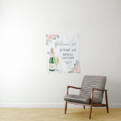 Petals & Prosecco Champagne Begrüßungszeichen Wandteppich (Beispiel)