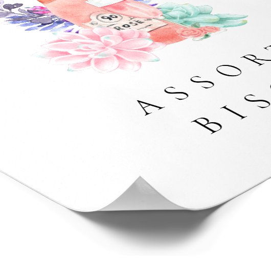 Petals & Prosecco Champagne Brautparty Food Poster (Ecke)