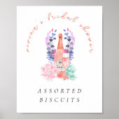 Petals & Prosecco Champagne Brautparty Food Poster (Vorne)