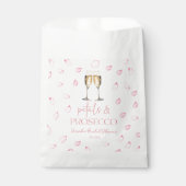 Petals & Prosecco Champagne Brautparty Geschenktütchen (Vorderseite)