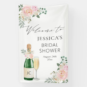 Petals & Prosecco Champagner-Willkommensschild Banner