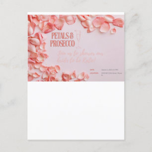 Petals & Prosecco Einladung Postkarte