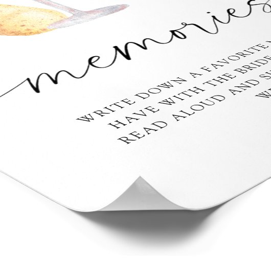 Petals & Prosecco - Erinnerungen mit der Braut Poster (Ecke)