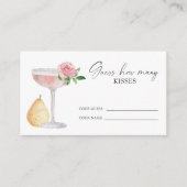 Petals & Prosecco - erraten Sie wie viele Küsse Begleitkarte (Vorderseite)