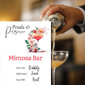 Petals Prosecco Floral Brautparty Mimosa Bar Poster