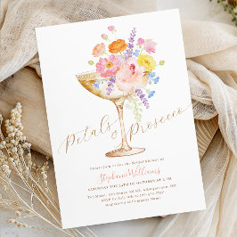 Petals & Prosecco Floral Bridal Shower Invitation Einladung