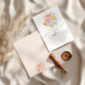 Petals & Prosecco Floral Bridal Shower Invitation Einladung