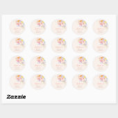 Petals & Prosecco Floral Bridal Shower Stickers (Blatt)