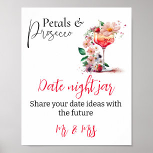 Petals Prosecco Florale Brautparty-Brunch-Date Poster
