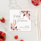 Petals & Prosecco Florale Brautparty Serviette (Beispiel)