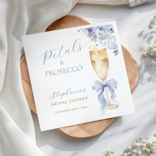 Petals & Prosecco Florale Junggesellinnen-Abschied Serviette