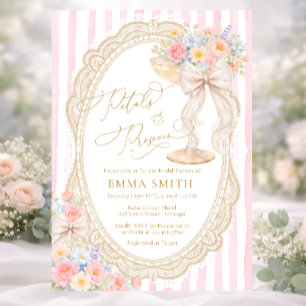 Petals & Prosecco Floraler Garten Brautparty Einladung