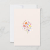 Petals & Prosecco Florales Brautbad Dankeskarte (Rückseite)