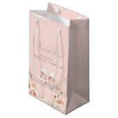 Petals & Prosecco Geschenktasche Kleine Geschenktüte (Vorderseite Schrägansicht)