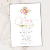 Petals Prosecco Gold Jewel Boho Chic Brautparty Einladung