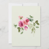 Petals & Prosecco Grünpflanzen Brautparty Einladung (Rückseite)